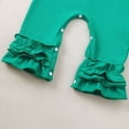 thumbnail image 5 of mgoYE Baby Girl Valentines Outfit Newborn Long Sleeve Onesie Letter Print One Piece Jumpsuit Romper Cute Spring Clothes(Green,6-12 Months), 5 of 9