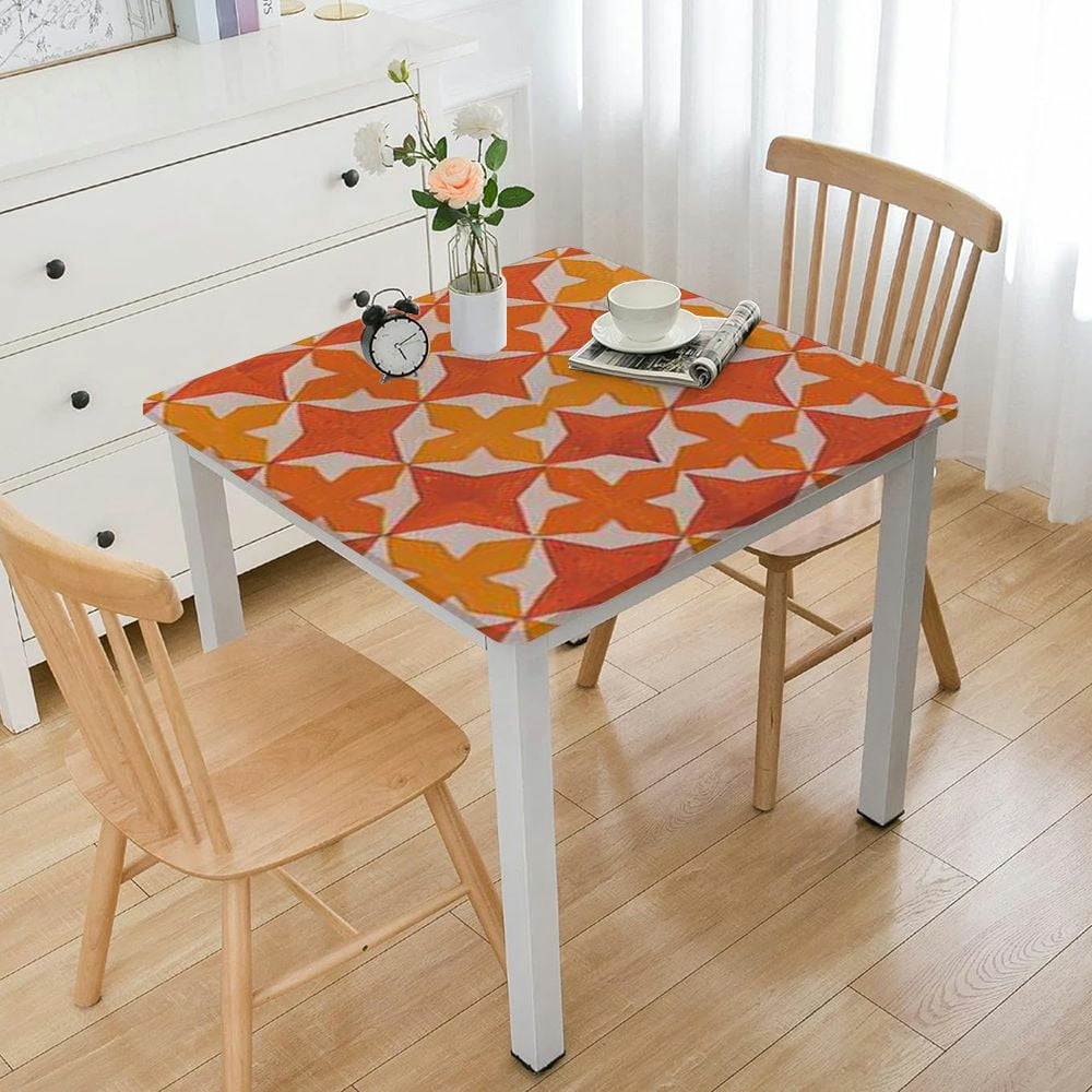 BANET Fall Table Cloth Square Tables for Fall Decorations Orange Rectangle Decor for Thanksgiving Gift white