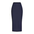 thumbnail image 3 of Whlbf Womens Skirts Midi Length Plus Size,Wrap Buttocks Mid-Calf Skirt, 3 of 5