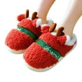 thumbnail image 3 of Christmas Slippers House Shoes for Women Fluffy Soft Cozy Bedroom Cartoon Plush Cute Slippers for Indoor Outdoor Use, 3 of 9