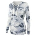 thumbnail image 2 of Olyvenn Deals Womens Maternity Nursing Tie Dye Hoodie Sweatshirts with Pocket Long Sleeve Pregnancy Breastfeeding Soft Pullover Tops Blue 8, 2 of 4