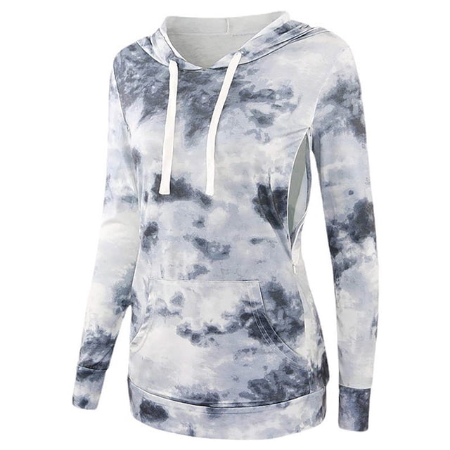 TopLLC Blouse à Manches Longues et à Col Montant Incliné avec Fermeture Éclair pour Femmes Enceintes