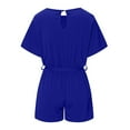 thumbnail image 5 of Rompers for Women Sexy Casual Short Jumpsuit for Women Keyhole Back Short Sleeve Jumpsuits and Rompers Lounge Shorts, 5 of 7