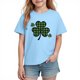 thumbnail image 2 of Blusas y camisas de manga corta con cuello redondo para niños y niñas, camisetas gráficas de manga corta, blusas con estampados bonitos para la temporada escolar., 2 of 9