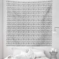 thumbnail image 1 of Black and White Tapestry, Grunge Composition of Oriental Geometric Motifs Triangles and Stripes, Fabric Wall Hanging Decor for Bedroom Living Room Dorm, 5 Sizes, Black White, by Ambesonne, 1 of 1