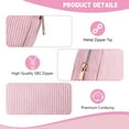 thumbnail image 5 of LZLINGMEI 1PC Corduroy Sanitary Napkin Storage Bag,Menstrual Pad Bag Tampon Holder for Purse(Pink), 5 of 13