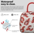 thumbnail image 3 of Lunch Bag Lunch Box for Women Reusable Insulated Lunch Bags,Water-Resistant Red on White Lobster Cooler Lunch Tote Bag, Large Capacity for Work Travel Picnic, 3 of 6