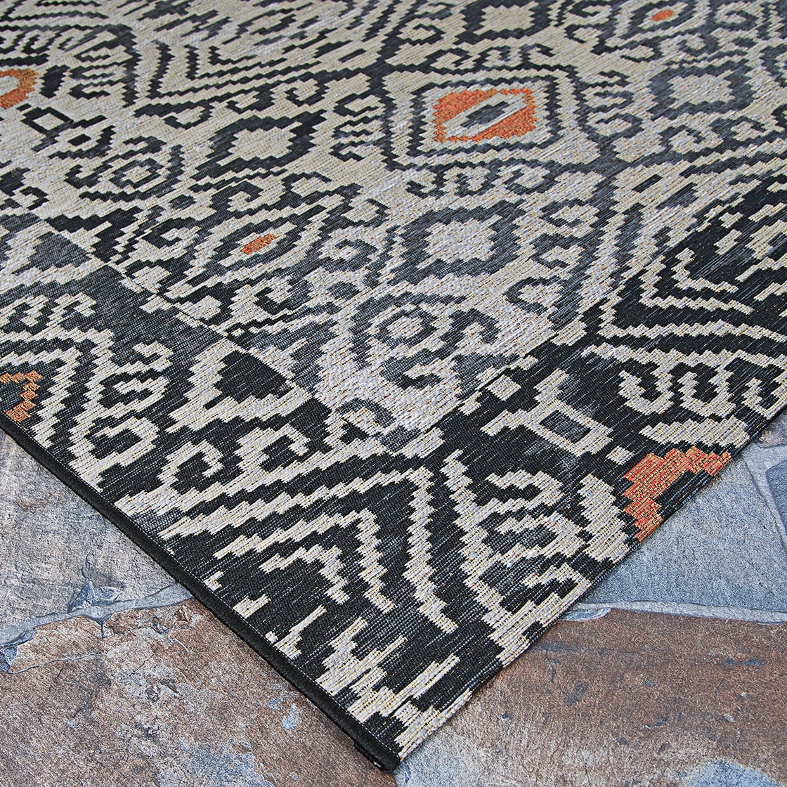 Couristan 8.5' x 13' Smoke Geometric Outdoor Rug