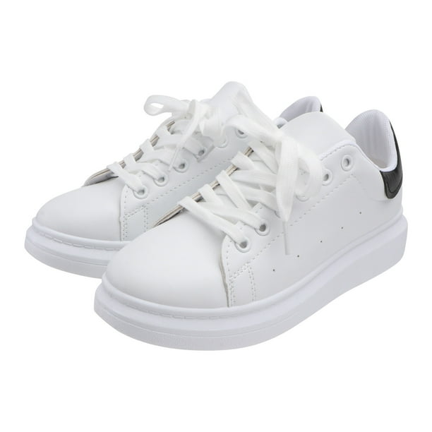 par de zapatos deportivos de suela gruesa, zapatos casuales de tabla, zapatos para correr con aumento para estudiantes