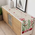 thumbnail image 4 of Valentine's Day Table Runner 90 Inches Long Farmhouse Dress Scarves, Pink Red Roses Love Heart Eucalyptus Burlap Dining Tablerunner for Coffee Table/Kitchen Island/Party Décor, 13" x 90", 4 of 8