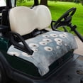thumbnail image 2 of Golf Cart Seat Covers for 2 Seater,White Dandelion Microfiber Cart Seat Towel Blanket,Blue Oil Painting Retro Modern Art Absorbent Breathable Non Slip Bench Seats Protector for Golf Course 51"x31", 2 of 9