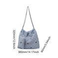 thumbnail image 2 of Bolso de hombro acolchado para mujer bolso diario simple con patrón de lazo y bolso pequeño (rosa), 2 of 6
