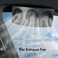 thumbnail image 3 of Car Window Vent Fan, 3 Position Design Independent Control Car Exhaust Fan ABS Plastic Shell  for Odor Removal Heat Dissipation, 3 of 7