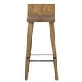 thumbnail image 4 of Home Square 1.75" Reclaimed Elm Wood Low Back Barstool in Honey Brown - Set of 2, 4 of 6
