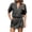 Black, variant on Facnwert Women's 2 Piece Matching Athletic Outfits Double Pocket Short Sleeved V-Neck Top Irregular Hem Short Skirt Set