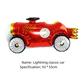 thumbnail image 2 of Globo de coche clásico Lightning de 18 pulgadas con forma de rueda redonda, mosaico de estrella de cinco puntas, suministros para festivales, fiestas de bodas, 2 of 5