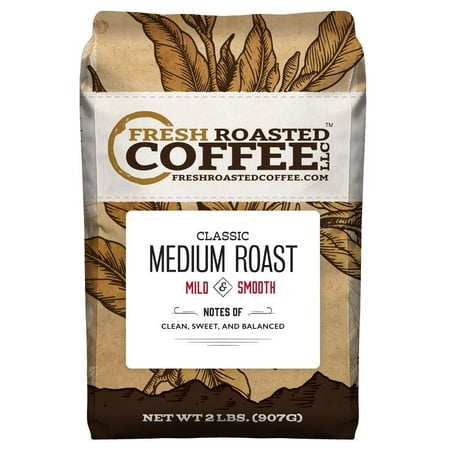 Fresh Roasted Coffee Artisian Blend, Kosher Whole Bean Coffee, Medium Roast, 32 Oz