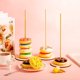 thumbnail image 3 of 5 soportes de madera para donas, soporte para donas, soporte de exhibición desmontable para donas para suministros de fiesta de cumpleaños de boda (estilo redondo) Jormftte WRJM-301, 3 of 7