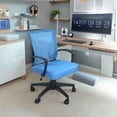 thumbnail image 7 of Furmax Office Mid Back Swivel Lumbar Support Desk, Computer Ergonomic Mesh Chair with Armrest, Blue, 7 of 7
