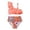 Orange, variant on REDARER Girl 2 Piece Swimsuit Sport Blue Flower Floral Prints High Waist Bikini Set Swimwear Beach Bathing Suit,Girls Swimsuit,6-7 Years