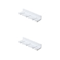 thumbnail image 4 of Ganchos colgantes autoadhesivos Inteprter soporte impermeable para de dientes estante de almacenamiento de cables colgador Blanco 2piezas, 4 of 6