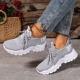 thumbnail image 2 of Couple's Matching Sneakers Comfortable Shoes Spring Summer Walking Shoes Lightweight Breathable White 42, 2 of 7