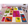 thumbnail image 2 of Ladole Rugs Colorful Pink Yellow Cartoon Animal Rug Mat Carpet for Kids Children Baby Little Girl Boy Bed room Small Large Long Non Slip Skid Size 3x5. 4x6, 5 x 8, 7 x 10, 9 by 12, 11 feet ft, 2 of 4