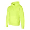 thumbnail image 2 of Adult Super Sweats® NuBlend® Fleece Pullover Hooded Sweatshirt - SAFETY GREEN - XL, 2 of 3