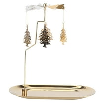 Gymnture christmas Gold Christmas Carousel Candle Holder Set for Table Centerpieces and Gifts