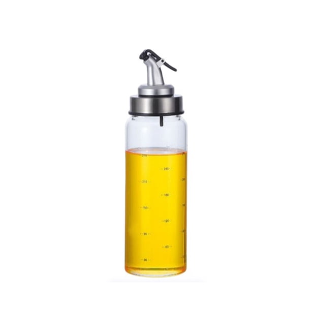 Yuarrent Olla de almacenamiento de aceite con dispensador de cocina a escala, contenedor de salsa de soja de vidrio de borosilicato de gran capacidad, Cocina y Comedor 500ml Yuarrent HA066383-02