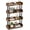 Rustic Brown,4-Tier, variant on 5-Tier Bookshelf, Multipurpose Wood Standing Display Rack with Back and Side Panels, Industrial Open Bookcase, Storage Organizer for Living Room Kitchen Office (Rustic Brown, 1 Pack, 5-Tier)