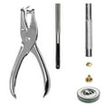 thumbnail image 4 of 300 Sets Leather Rivets Double Cap Rivet Tubular Metal Studs with Punch Pliers Fixing Set Tools for Diy Leather Craft, 4 of 7