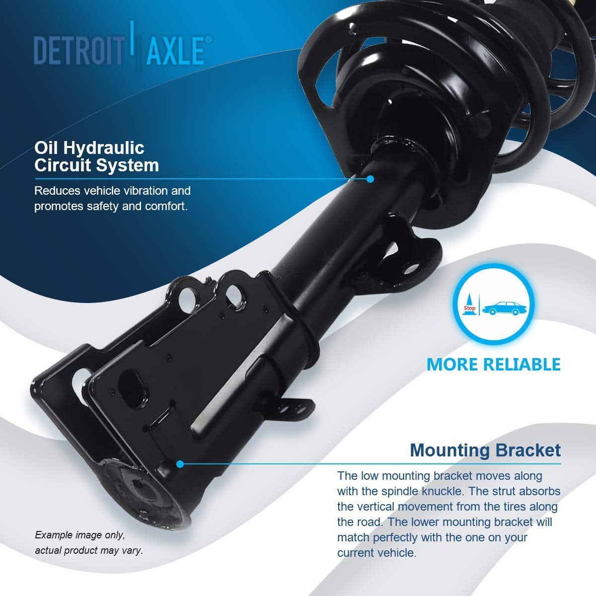 Detroit Axle - Front Struts Rear Shocks Replacement for 2008-2020 Dodge Grand Caravan 2008-2016 Town & Country