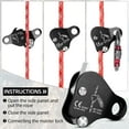 thumbnail image 6 of Climbing Ascender Rope Grab Fall Protection Belay Device Tree Climbing Gear Rappelling Equipment Rope Ascender for Rock Climbing Mountaineering Arborist Caving Rescue Aerial Work 8-12 mm Ropes, 6 of 8