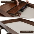 thumbnail image 6 of Avocahom Solid Wood Board Game Table for 4–6 with Removable Top, 54" x 31" Gaming Surface, Game Mat, 6 Cup Holders & Hobby Tray – Convertible Gaming and Dining Table for D&D , Card Game and Puzzle, 6 of 10