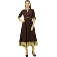 thumbnail image 6 of Bimba Women's A-Line Cotton Kurti Elegant Ladies Kurta Indian Dress Custom Clothing, 6 of 9