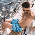 thumbnail image 2 of luoweisi Men's Beach Shorts Quick Dry Swim Trunks with Mesh Lining Clouds S, 2 of 5