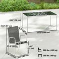 thumbnail image 3 of Outsunny 7 Piece Garden Dining Set with 6 Stackable Chairs, Grey, 3 of 10