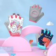 thumbnail image 1 of Guantes de seguridad deportivos para niños, guantes de ciclismo, patinaje sobre ruedas, protector de manos con dibujos animados impresos, guantes antideslizantes de medio dedo para niños y niñas XG38, 1 of 5