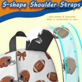 thumbnail image 5 of Football Helmet Brown Pattern 17" Waterproof Oxford School Backpacks for Teens, S-Shape Padded Straps, for School, Travel, Hiking, Camping, 5 of 5