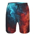 thumbnail image 3 of Fotbe Red And Blue Fire Trajes de Baño Estampados para Hombre, Shorts de Verano de Secado Rápido, Ropa de Playa, Bañadores-Large, 3 of 6