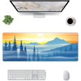 thumbnail image 6 of Extended Large Mouse Pads for Desk, Gaming Mousepad with Funny Mountain, Sunset, Fog and Forest for Gift, XL Big Computer Mats Deskmat for Keyboard and Laptop with Nonslip Base, (Blue, 31.5*11.8 in), 6 of 6