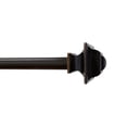 thumbnail image 2 of Lumi 5/8" Single Curtain Rod Set Oil Rubbed Bronze- Square finials 28"-48" - Brown, 2 of 5