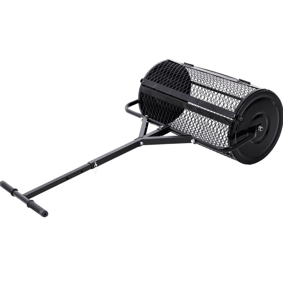 24-Inch Peat Moss Spreader Metal Mesh Compost Roller for Garden Care