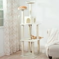 thumbnail image 4 of PETMAKER Cat Tree with Perches, Condo, Scratching Posts, and Toys (Ivory), 4 of 7