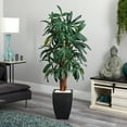 thumbnail image 5 of Nearly Natural 5.5 ft. Raphis Palm Artificial Tree in Black Planter, 5 of 5