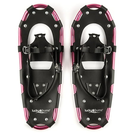 Lucky Bums 19 Inch Youth Hiking Snowshoes for Kids Ages 6 to 12, Pink