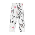 thumbnail image 6 of Balery Alpacas and Hearts print Men's Pajama Pants,Ultra Lightweight Pjs,Lounge Pant-Large, 6 of 9