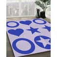 thumbnail image 3 of Ahgly Company Machine Washable Indoor Round Transitional Mauve Purple Area Rugs, 5' Round, 3 of 7