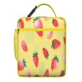 thumbnail image 5 of Small Insulated Lunch Bag with Handle, Lunch Box Tote for Women Men Keeps Food Hot/Cold Lunch Tote for Work Picnic Camping Strawberry, 5 of 6